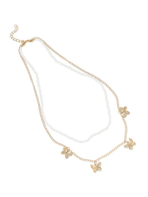 SOHI Kæde 'Nanki'  guld / hvid