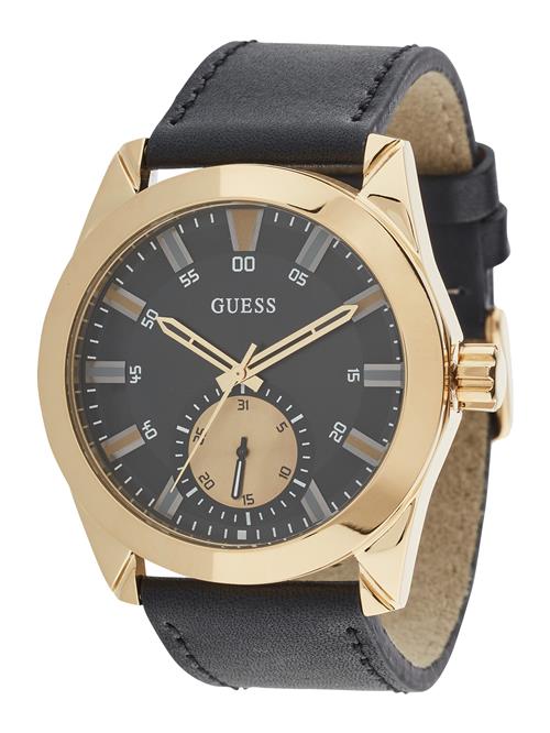 GUESS Analogt ur 'Greyson'  guld / sort