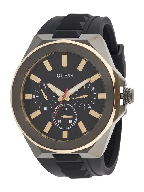 GUESS Analogt ur 'Dashboard'  guld / sølvgrå / sort