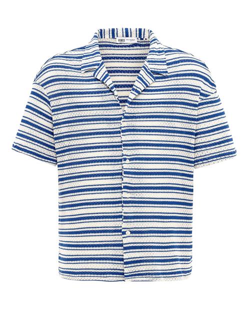 VAMOS CLO Skjorte  blå / hvid