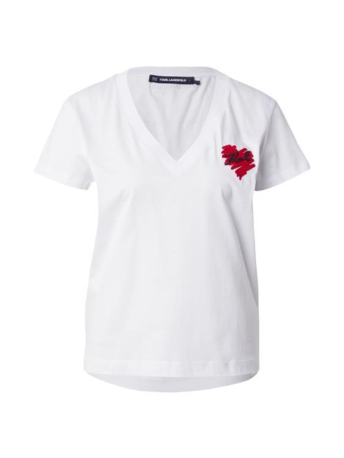 Karl Lagerfeld Shirts 'HEARTS'  rød / sort / hvid
