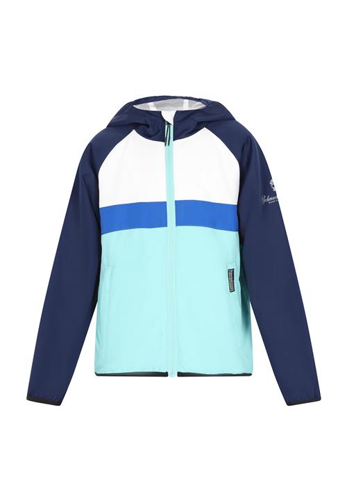 Schmuddelwedda Overgangsjakke 'Anorak'  blå / navy / turkis / aqua / hvid