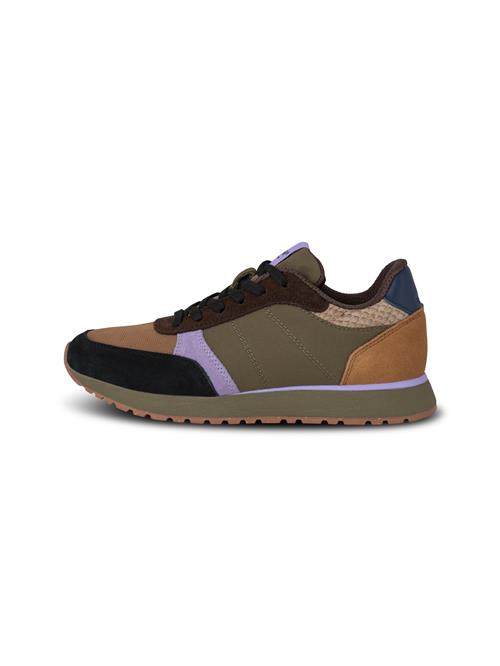 WODEN Sneaker low 'Ronja'  brun / oliven / lavendel / sort