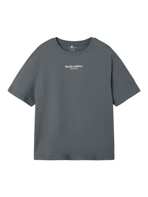 NAME IT Shirts 'NKMBrody'  mørkegrå / hvid
