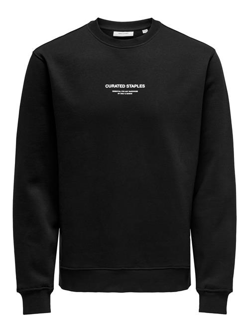 Only & Sons Sweatshirt 'ONSCurated'  sort / hvid