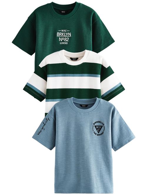 Next Shirts  blå / mørkegrøn / sort / hvid