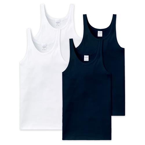 SCHIESSER Undertrøje  sort / hvid