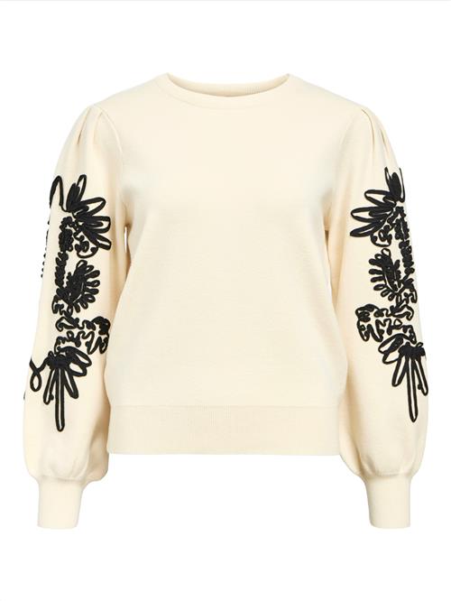 OBJECT Pullover 'OBJJOANA'  creme / sort