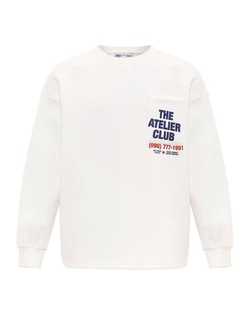 VAMOS CLO Sweatshirt  ecru / mørkeblå / rød