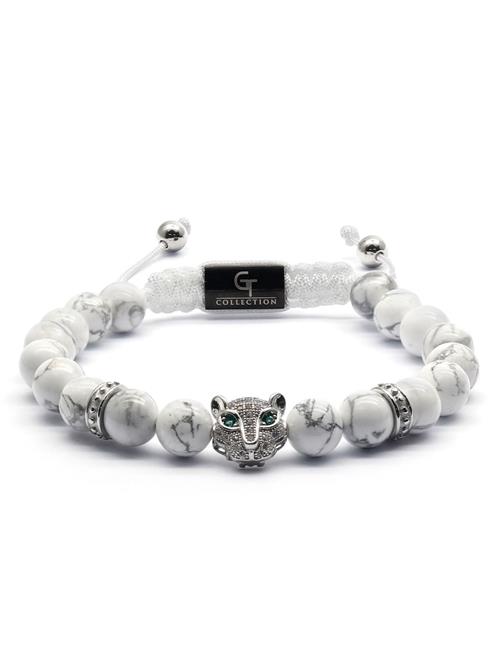 GT Collection Armbånd 'Leopard Head'  hvid
