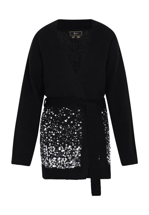 faina Cardigan  sort / sølv