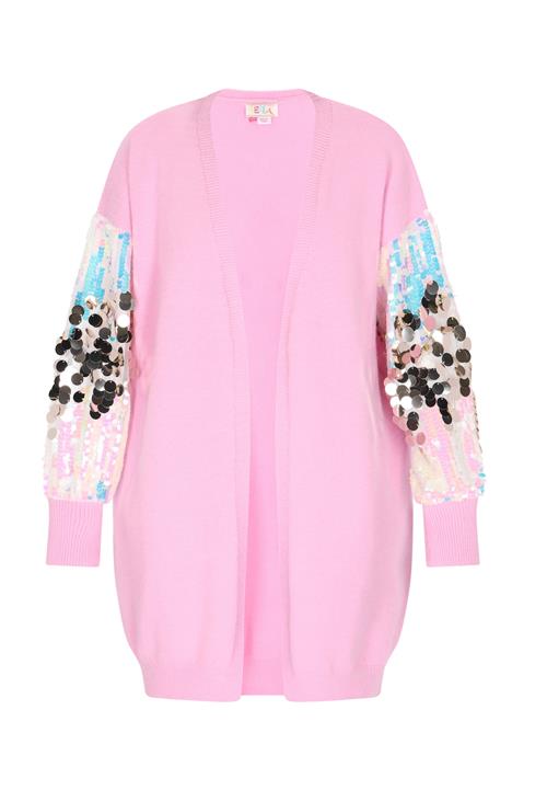 IZIA Cardigan  lyseblå / lyserød / gammelrosa / sølv