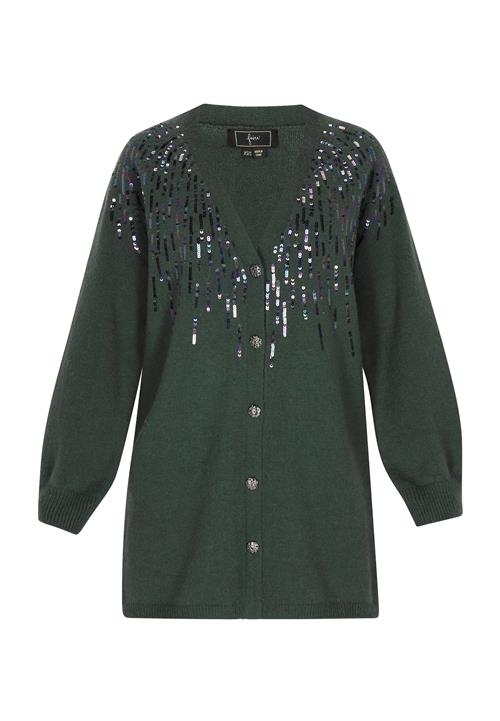 faina Cardigan  navy / mørkegrøn