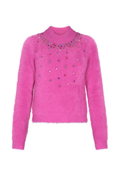 faina Pullover  blå / fuchsia / rød / sølv