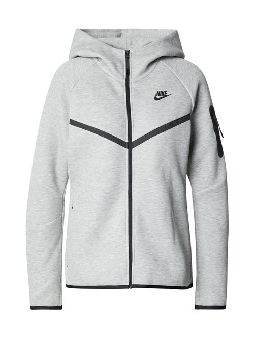 Nike Sportswear Sweatjakke 'Tech Fleece 2'  lysegrå / sort