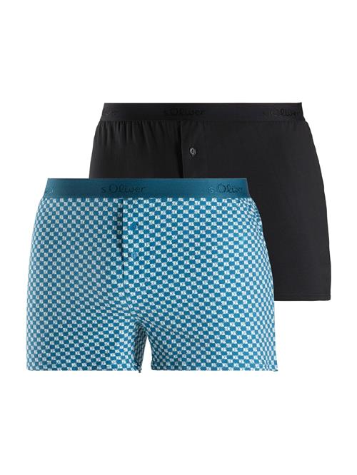 s.Oliver Boksershorts  petroleum / sort / hvid