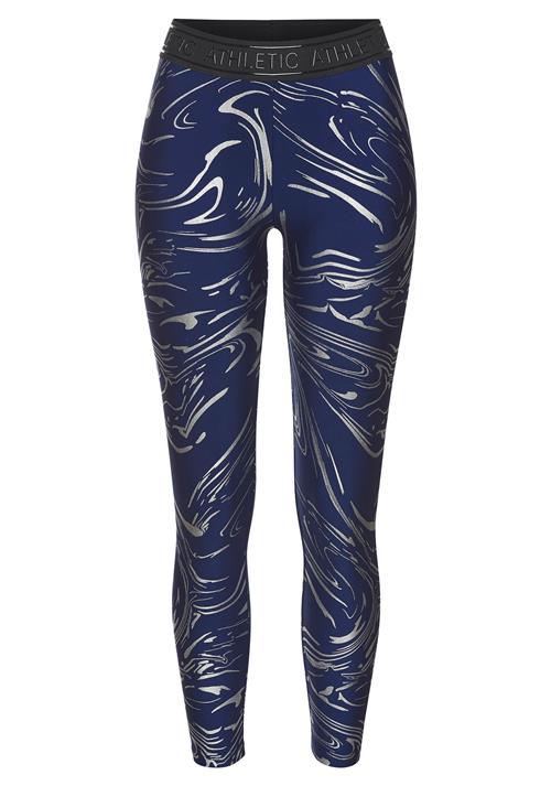 LASCANA ACTIVE Sportsbukser  navy / sort / sølv