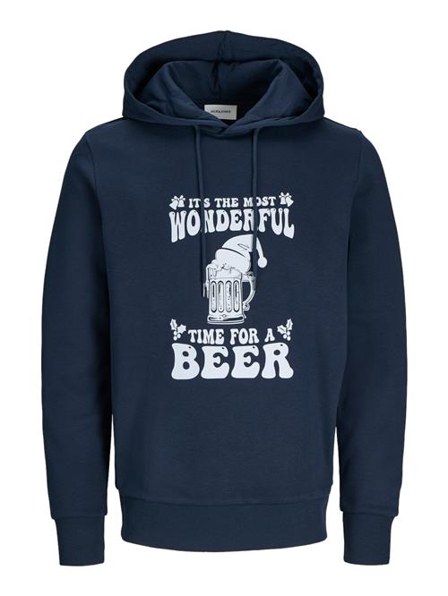 JACK & JONES Sweatshirt  mørkeblå / hvid