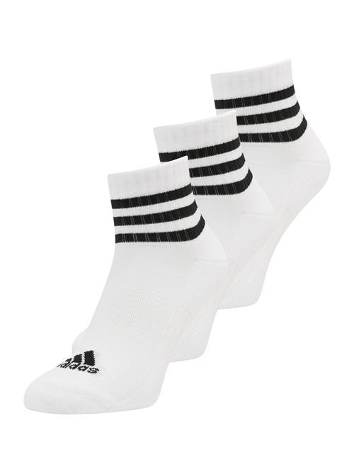 ADIDAS PERFORMANCE Sokker '3-Stripes Cushioned Sportswear Low-Cut 3 Pairs'  sort / hvid