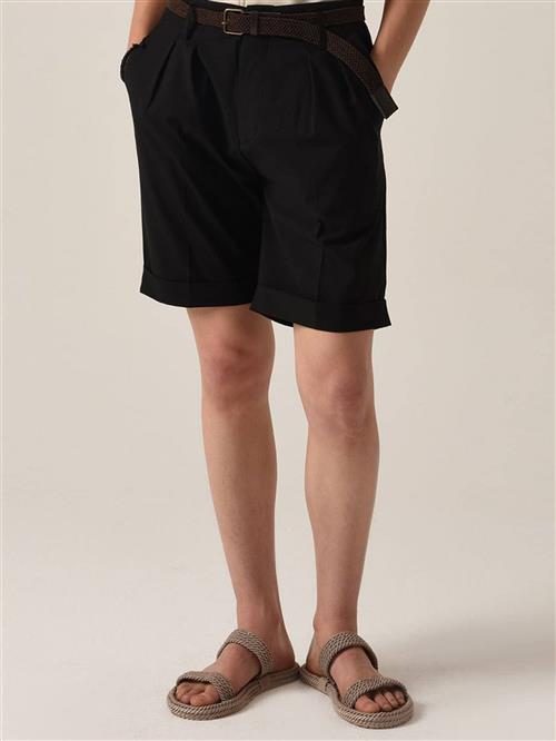 Antioch Bukser med lægfolder  sort