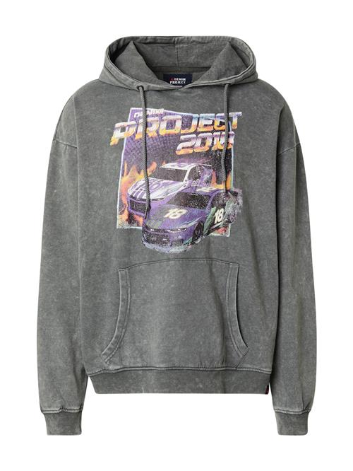 Denim Project Sweatshirt 'RACE'  mørkegrå / lilla / orange / hvid