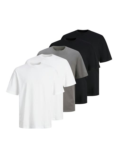 JACK & JONES Bluser & t-shirts 'JJHugo'  mudderfarvet / sort / hvid