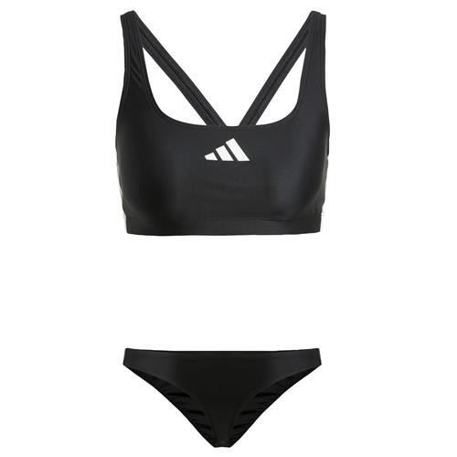 ADIDAS PERFORMANCE Sportsbikini '3-Stripes V-Back'  sort / hvid