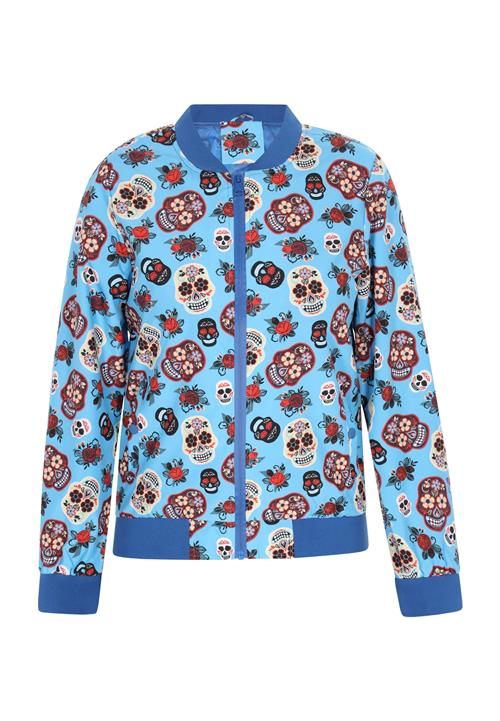 COSIMON Overgangsjakke  ecru / lyseblå / rød / sort