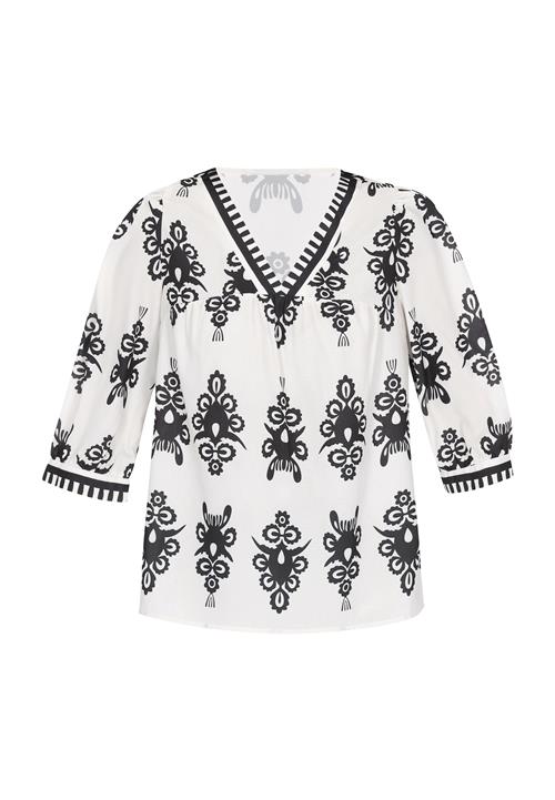 IZIA Bluse  sort / hvid