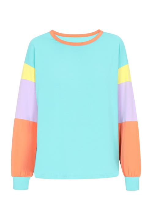 swirly Shirts  lyseblå / gul / lilla / koral