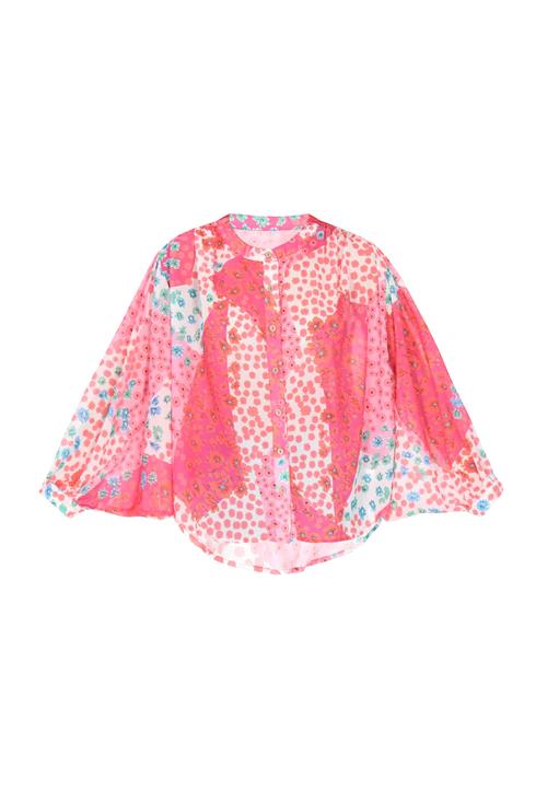 ebeeza Bluse  beige / lyseblå / rosé / lys rød