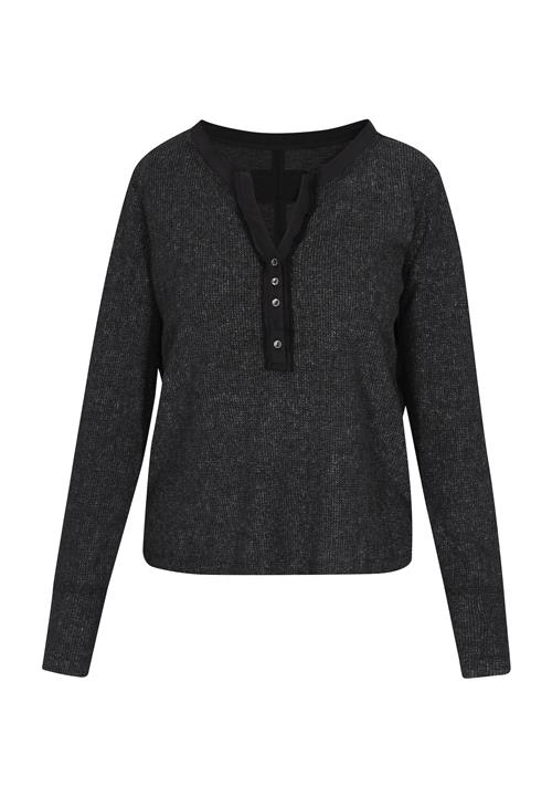 SANIKA Shirts  sort-meleret