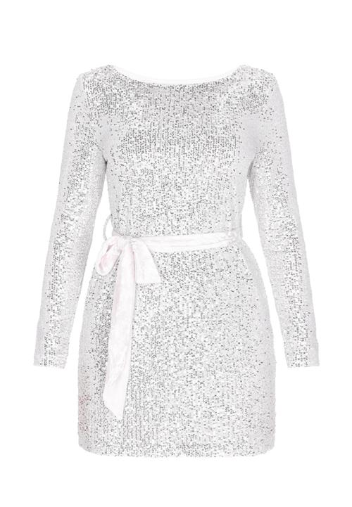 faina Kjole  sølv / hvid