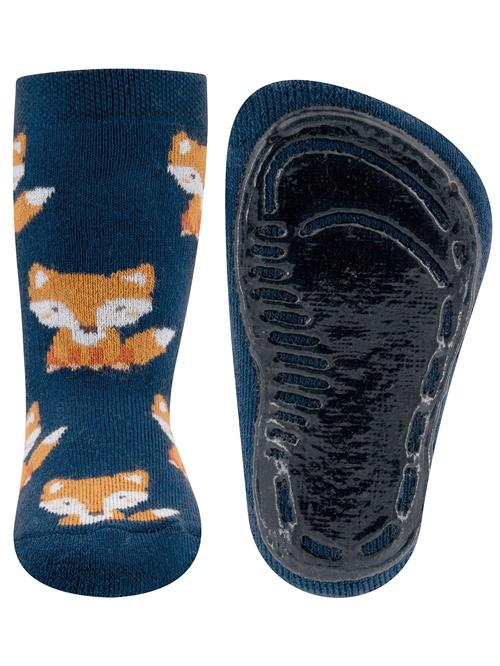 EWERS Sokker 'Fuchs'  navy / mørkeorange / white denim