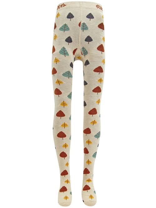 EWERS Strømpebukser 'Bäume'  beige-meleret / gul / grøn / rød