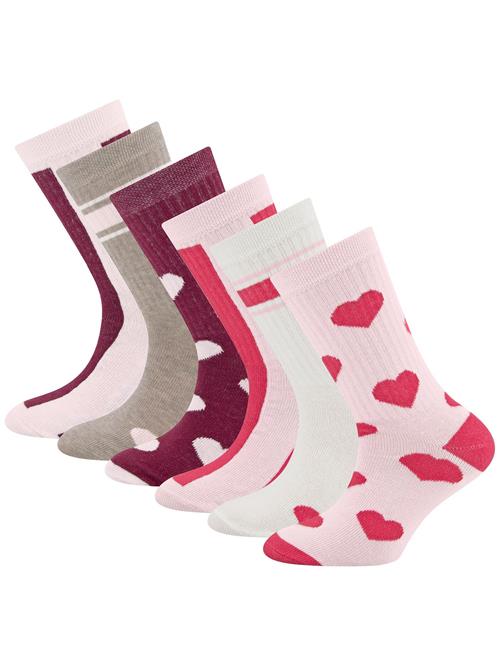 EWERS Sokker  creme / grå / lilla / lyserød / rød