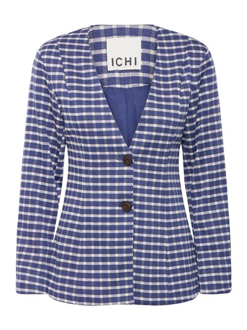 ICHI Blazer 'KATE CHECLÉ'  blå / hvid