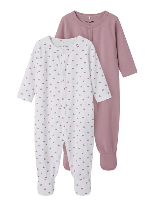 TWO SOON Nattøj  lyserød / offwhite