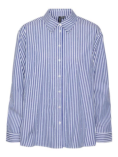 VERO MODA Bluse  blå / hvid