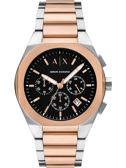 ARMANI EXCHANGE Analogt ur 'AX4180'  rosa guld / sort / sølv / hvid