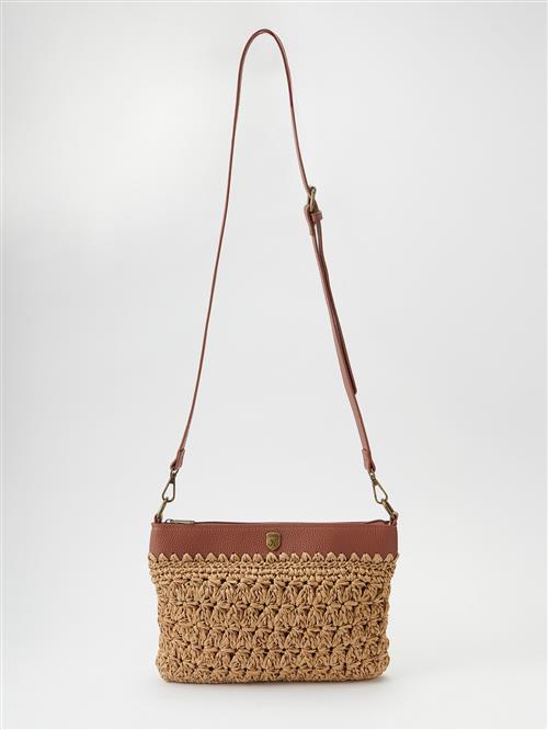 KOROSHI Skuldertaske  brun / brokade