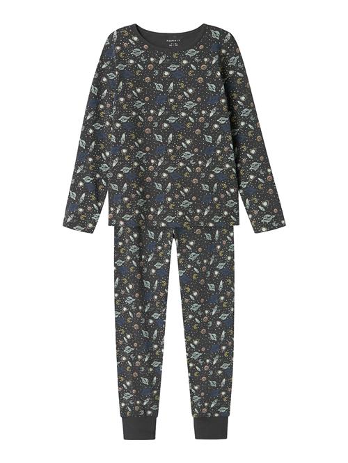 NAME IT Nattøj 'IRON SPACE'  gul / antracit / mint / offwhite