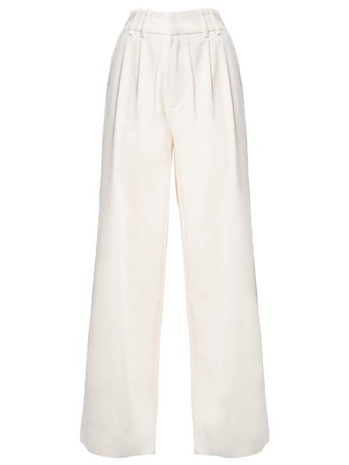 Influencer Bukser med lægfolder  hvid