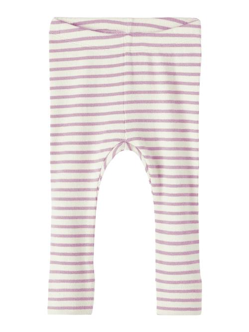NAME IT Leggings 'NBNBani'  lavendel / hvid