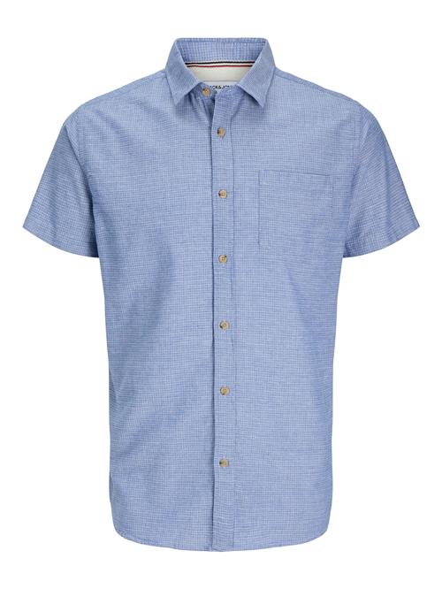 JACK & JONES Skjorte 'JJAbel'  himmelblå / mørkeblå / hvid