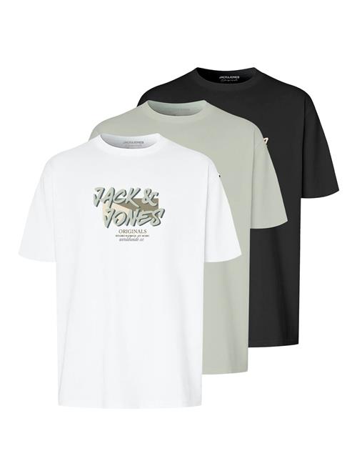 JACK & JONES Bluser & t-shirts  oliven / pastelgrøn / sort / hvid