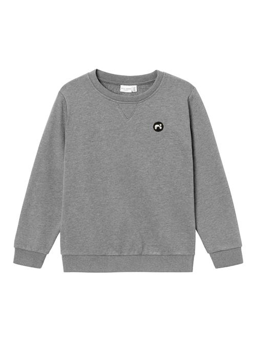 NAME IT Sweatshirt 'NKMVimo'  grå-meleret / sort / hvid