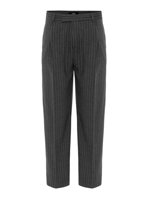 Antioch Bukser med lægfolder  antracit / offwhite