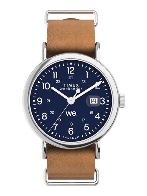 TIMEX Analogt ur 'Weekender'  blå / brun