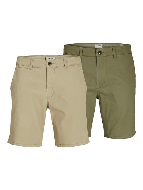 JJ Rebel Lærredsbukser 'JREBSHARP'  beige / oliven